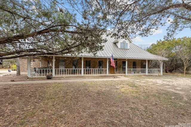 farmhouse with covered porch