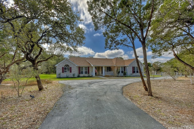 view of single story home