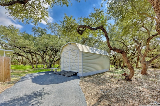 view of outdoor structure