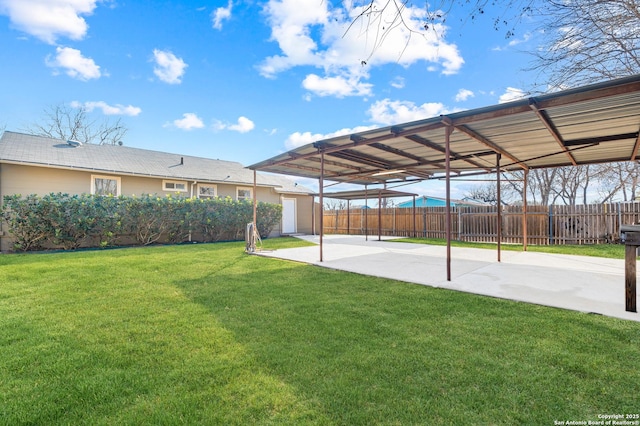 view of yard with a patio