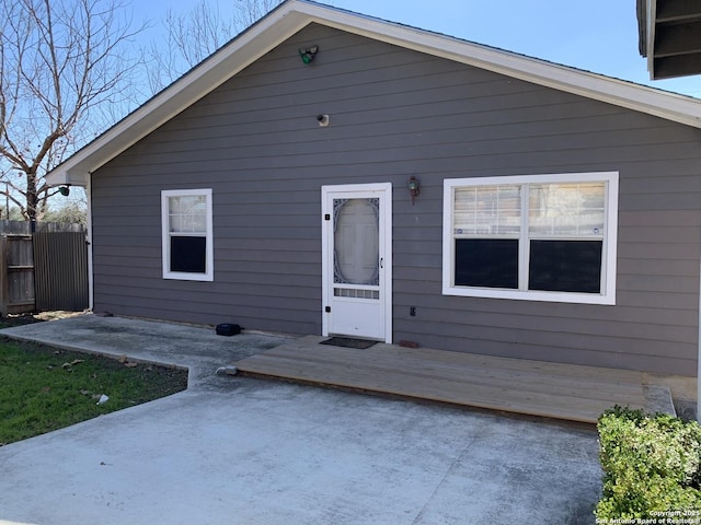 rear view of property with a patio