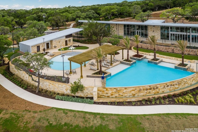 view of pool with a patio area