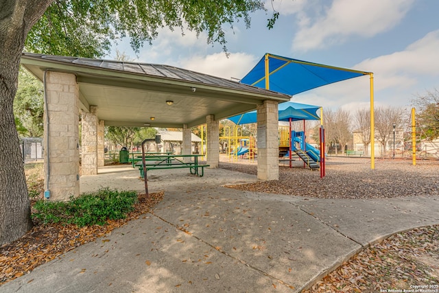 exterior space featuring a playground