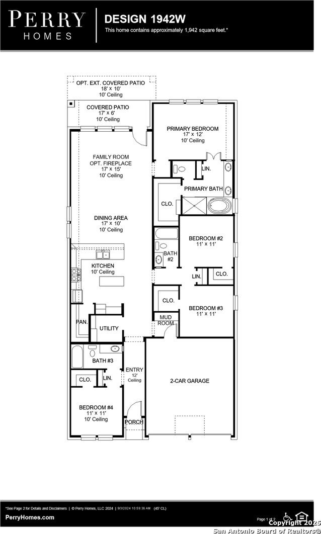 2623 Vistablue Ln, San Antonio, TX 78245 - property floor plan