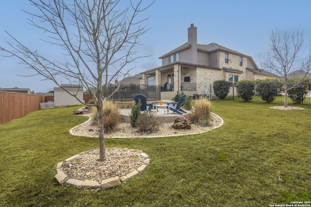 view of yard with a patio