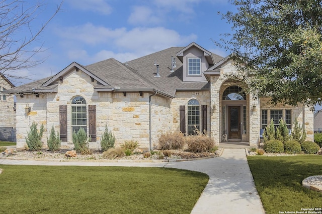 view of front of property with a front yard