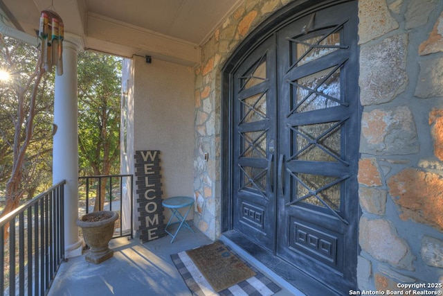 view of doorway to property