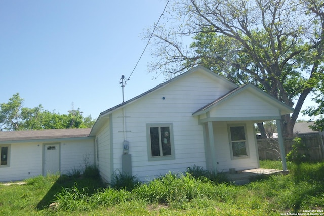 view of back of property