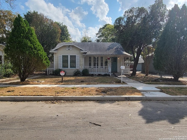 view of front of home with a porch