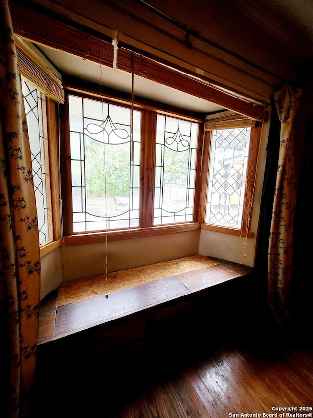 interior space featuring wood-type flooring