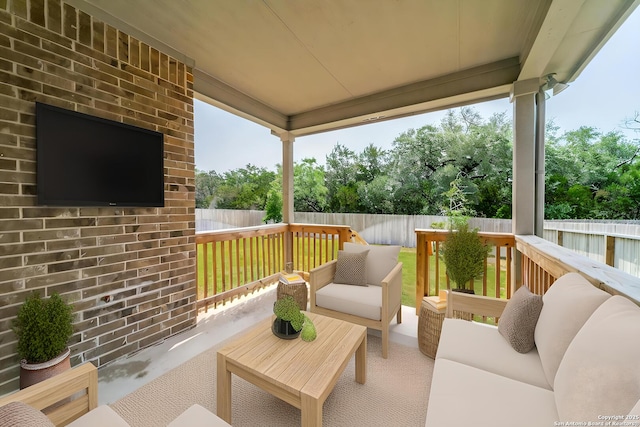 10732 Merrick Run, San Antonio, TX 78254 - fenced backyard with an outdoor living space