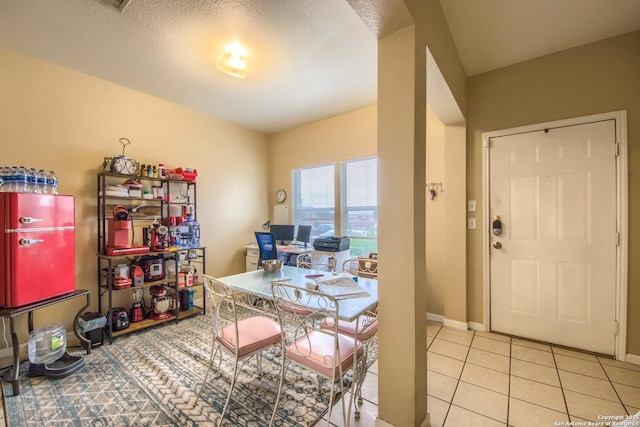 office area featuring light tile patterned floors