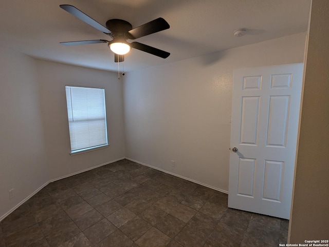 empty room with ceiling fan