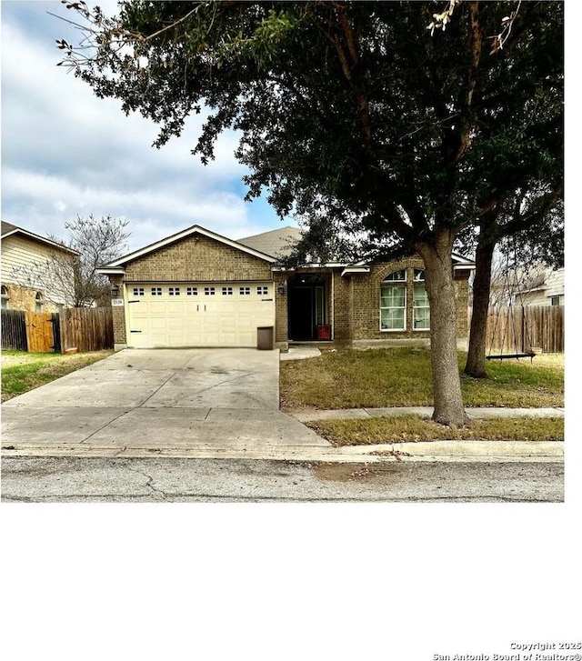 view of front facade featuring a garage