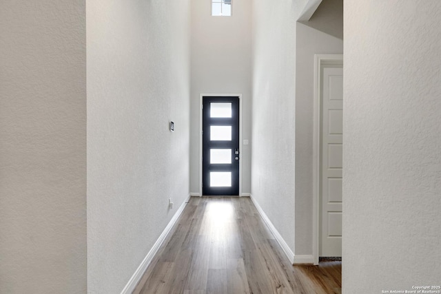 interior space with a healthy amount of sunlight and light wood-type flooring