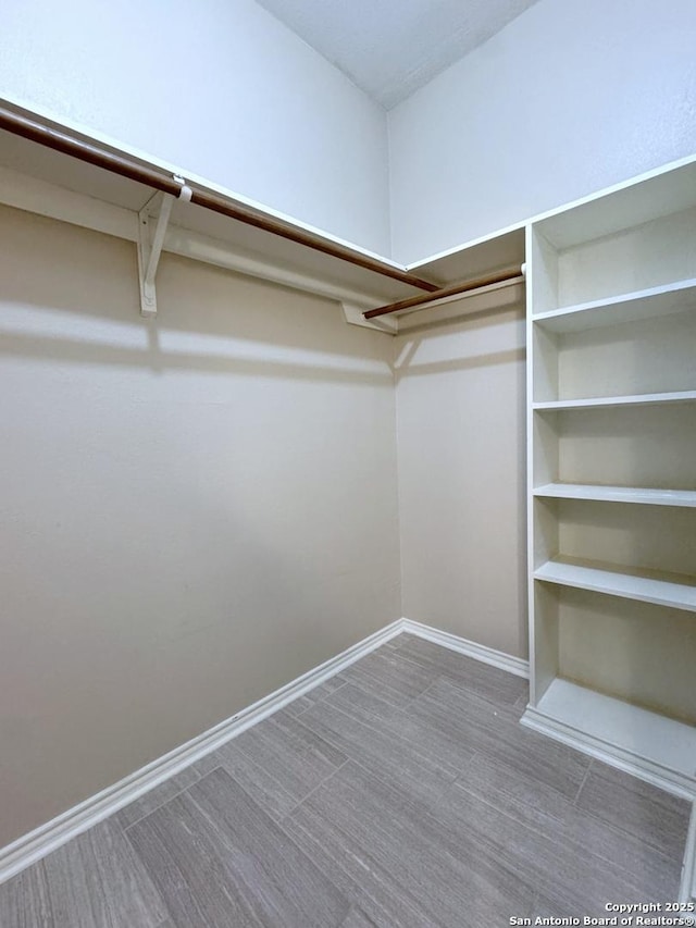 view of walk in closet