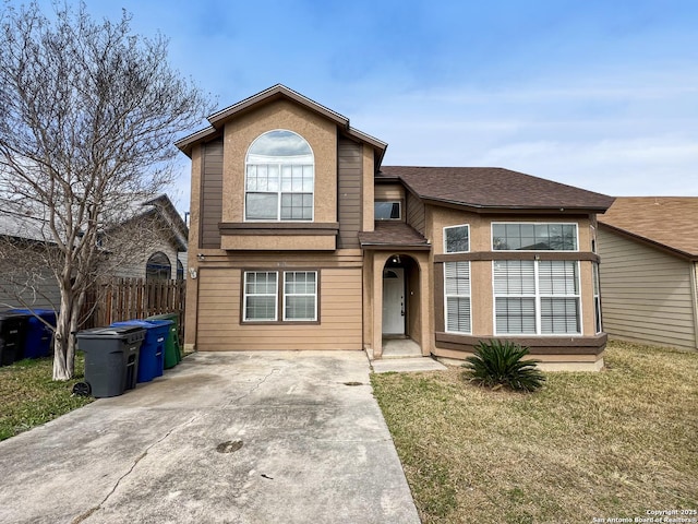 view of property with a front yard