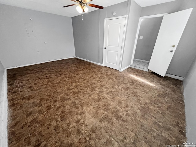 unfurnished room featuring ceiling fan