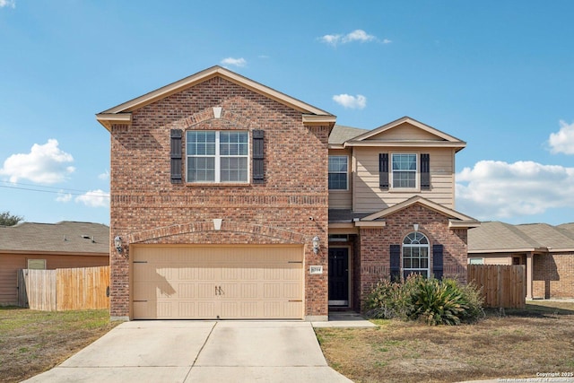 front facade featuring a garage