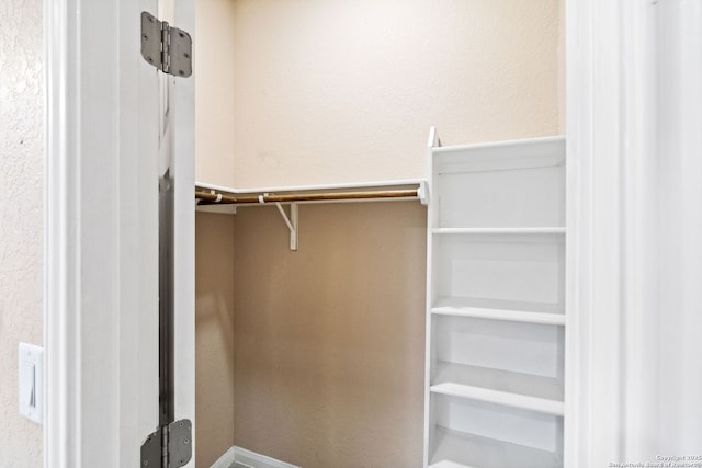 view of walk in closet