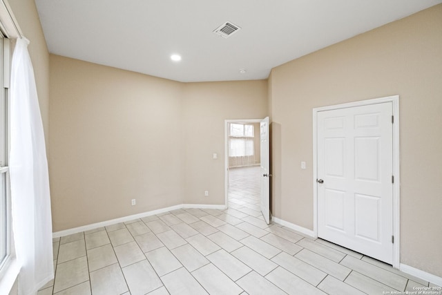 view of tiled empty room