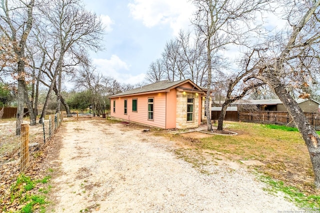 view of side of property