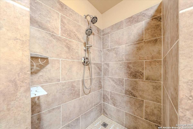 details with tiled shower