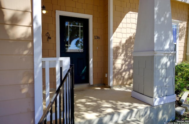 view of doorway to property