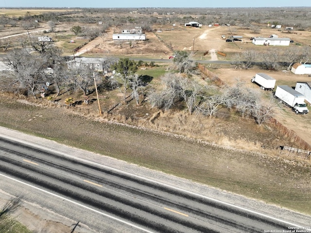 aerial view with a rural view