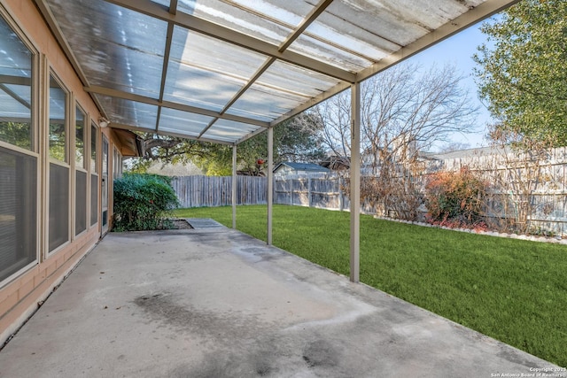 view of patio featuring a pergola