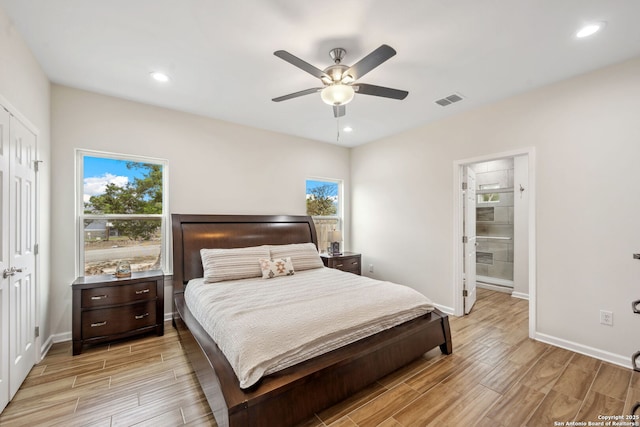 bedroom with ceiling fan