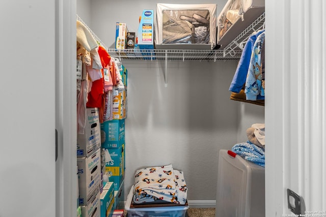 view of walk in closet