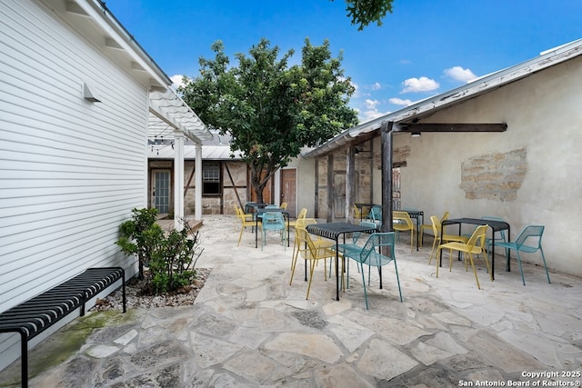 view of patio / terrace with a pergola