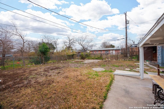 view of yard with a patio area