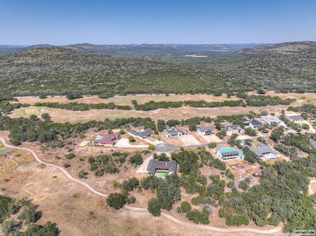 bird's eye view featuring a mountain view