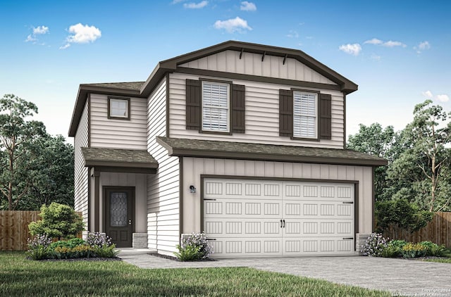 front facade featuring a garage