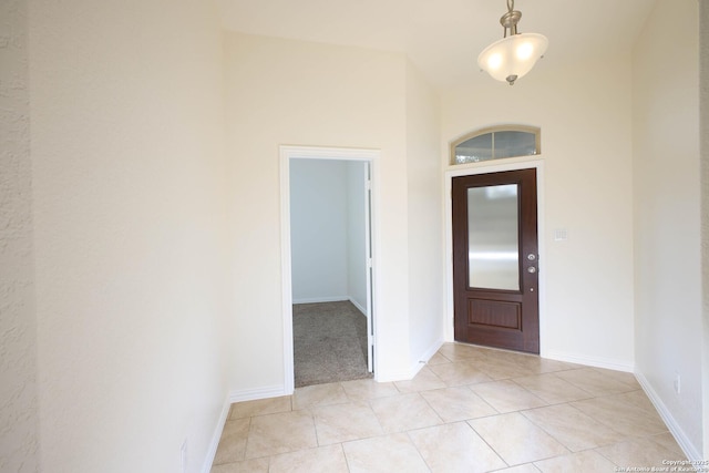 view of tiled foyer