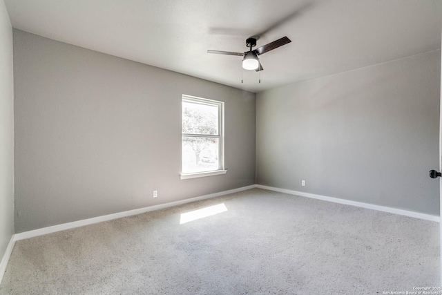 spare room featuring ceiling fan