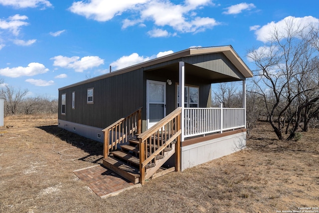 view of front of home with a porch