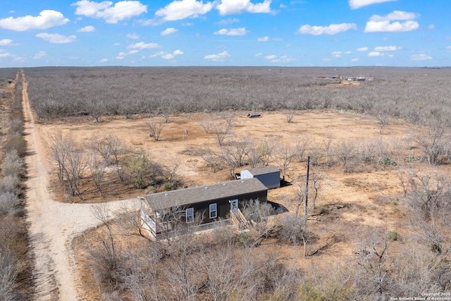 aerial view with a rural view