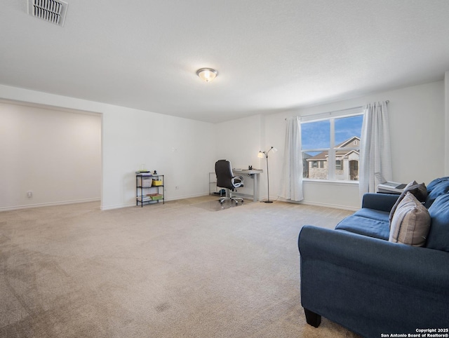 view of carpeted living room