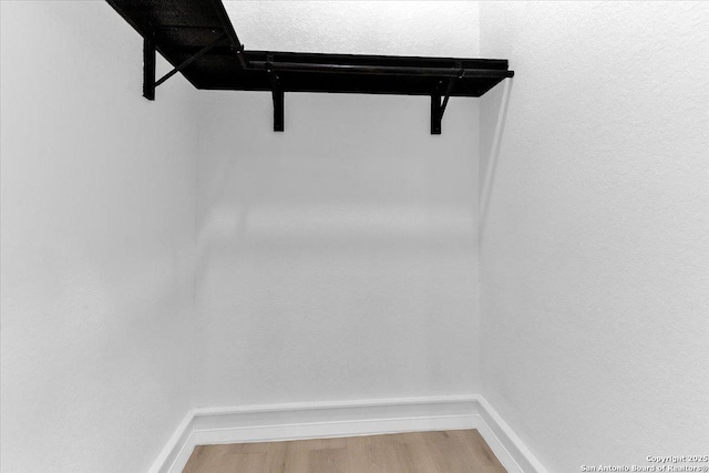 spacious closet featuring wood-type flooring