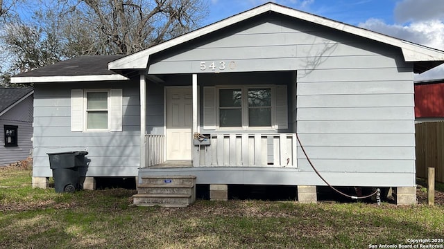 exterior space with covered porch