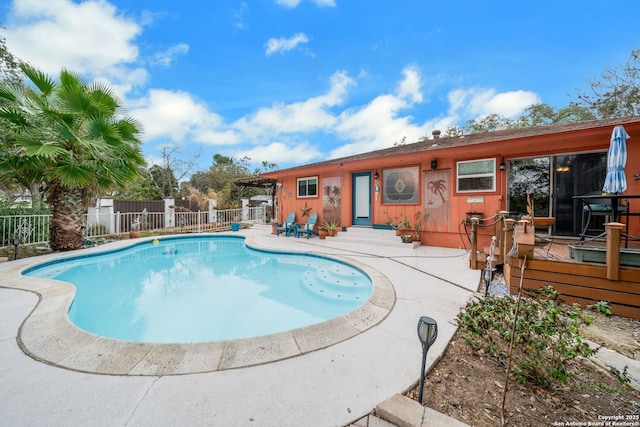 view of pool with a patio area