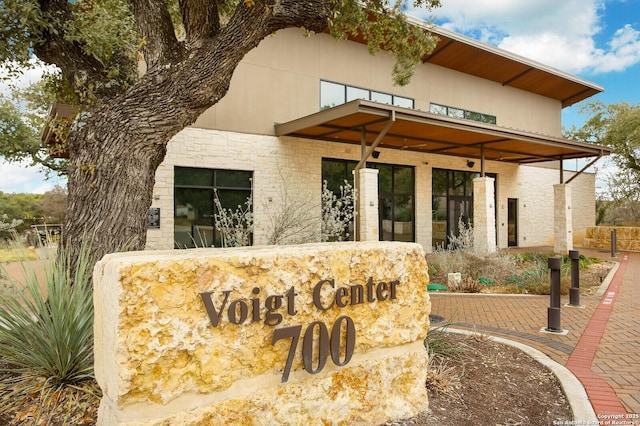 view of community sign