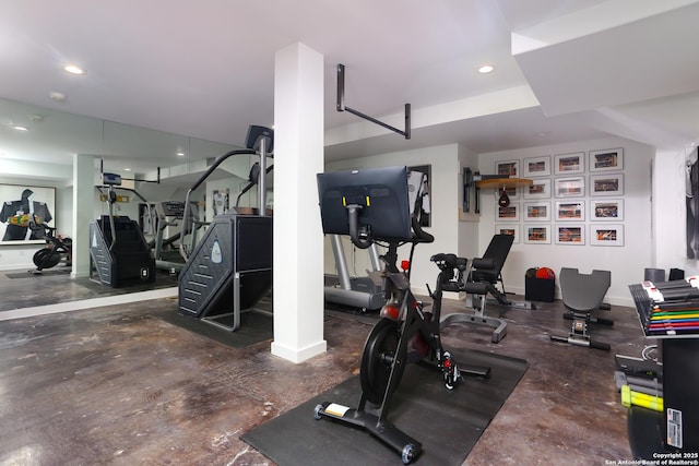 view of workout area