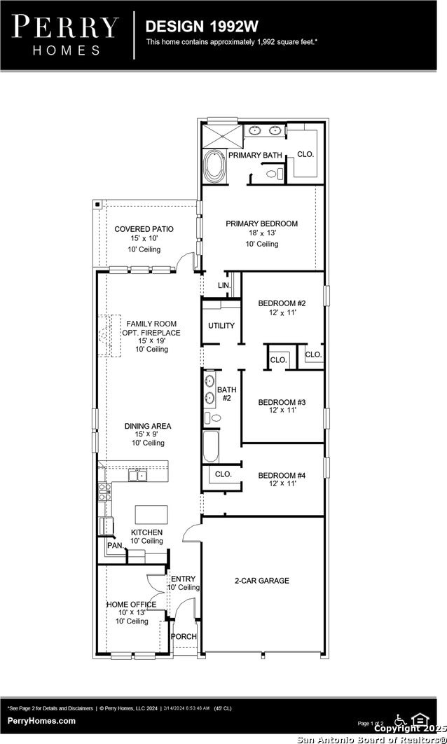 2607 Vistablue Ln, San Antonio, TX 78245 - floor plan / room layout