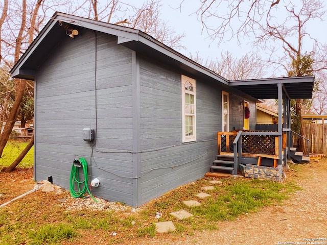 view of home's exterior