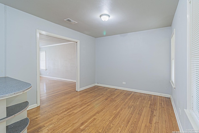 empty room featuring light hardwood / wood-style flooring