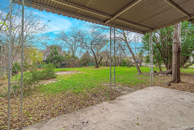 view of yard with a patio